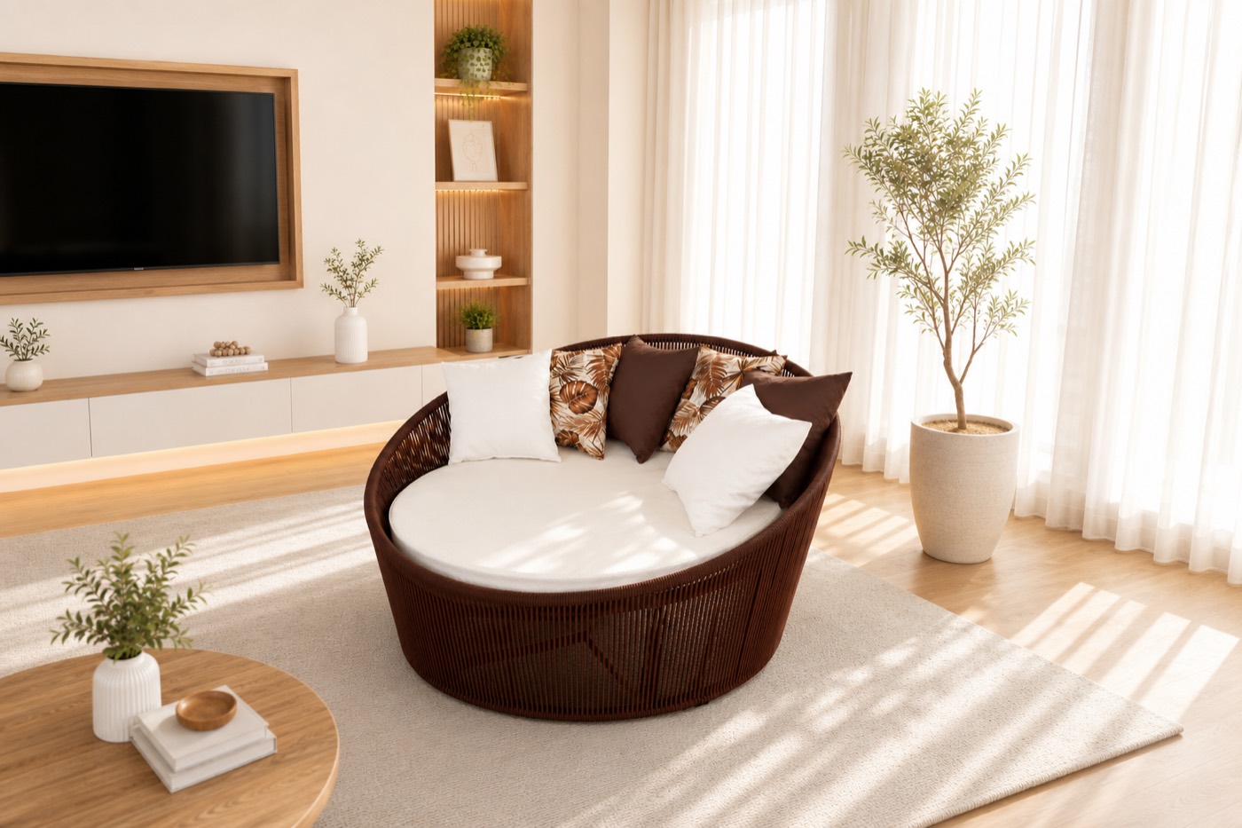 Chaise de fibra em ambiente externo